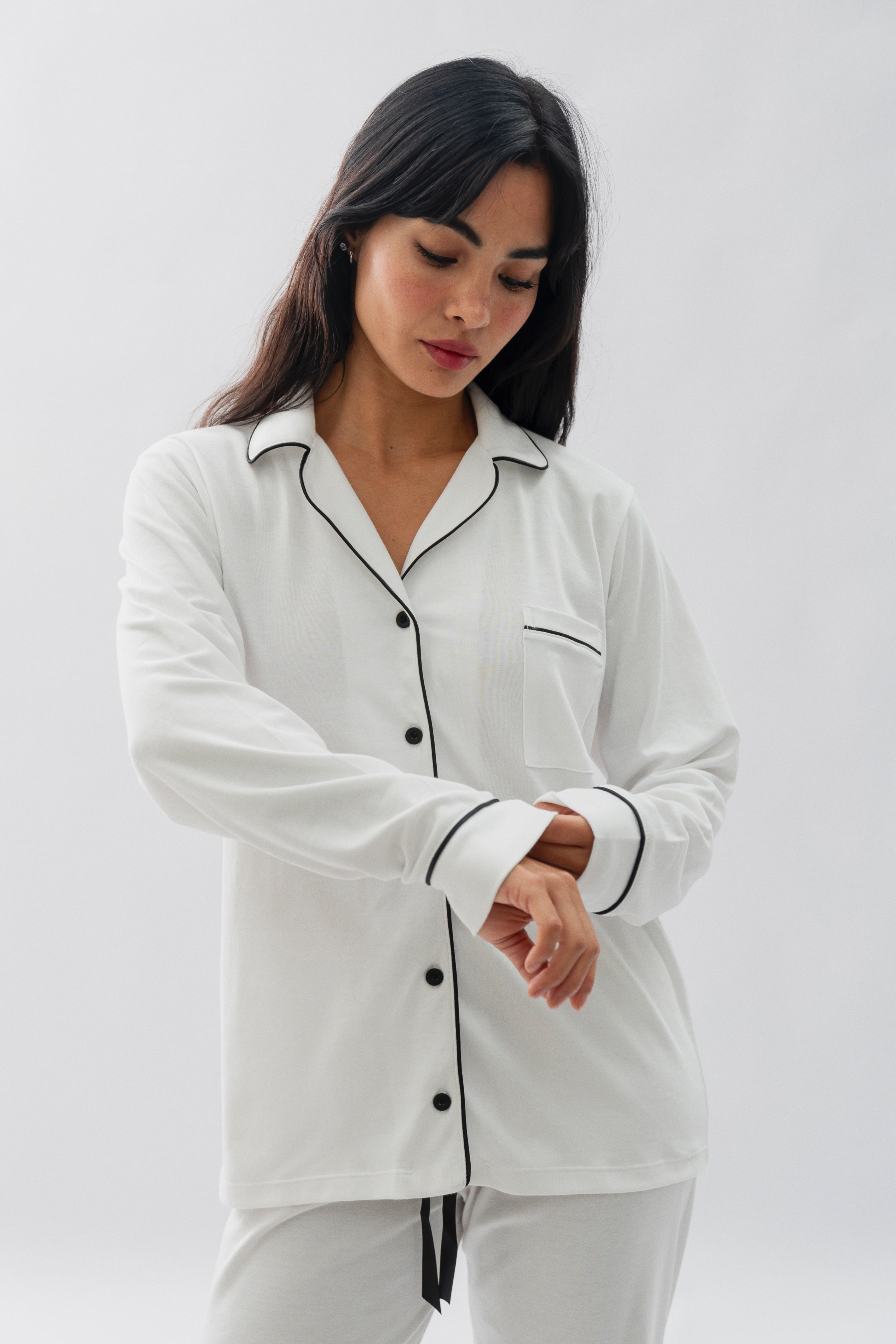 PIJAMA NAIROBI BLANCA - ALGODÓN PIMA