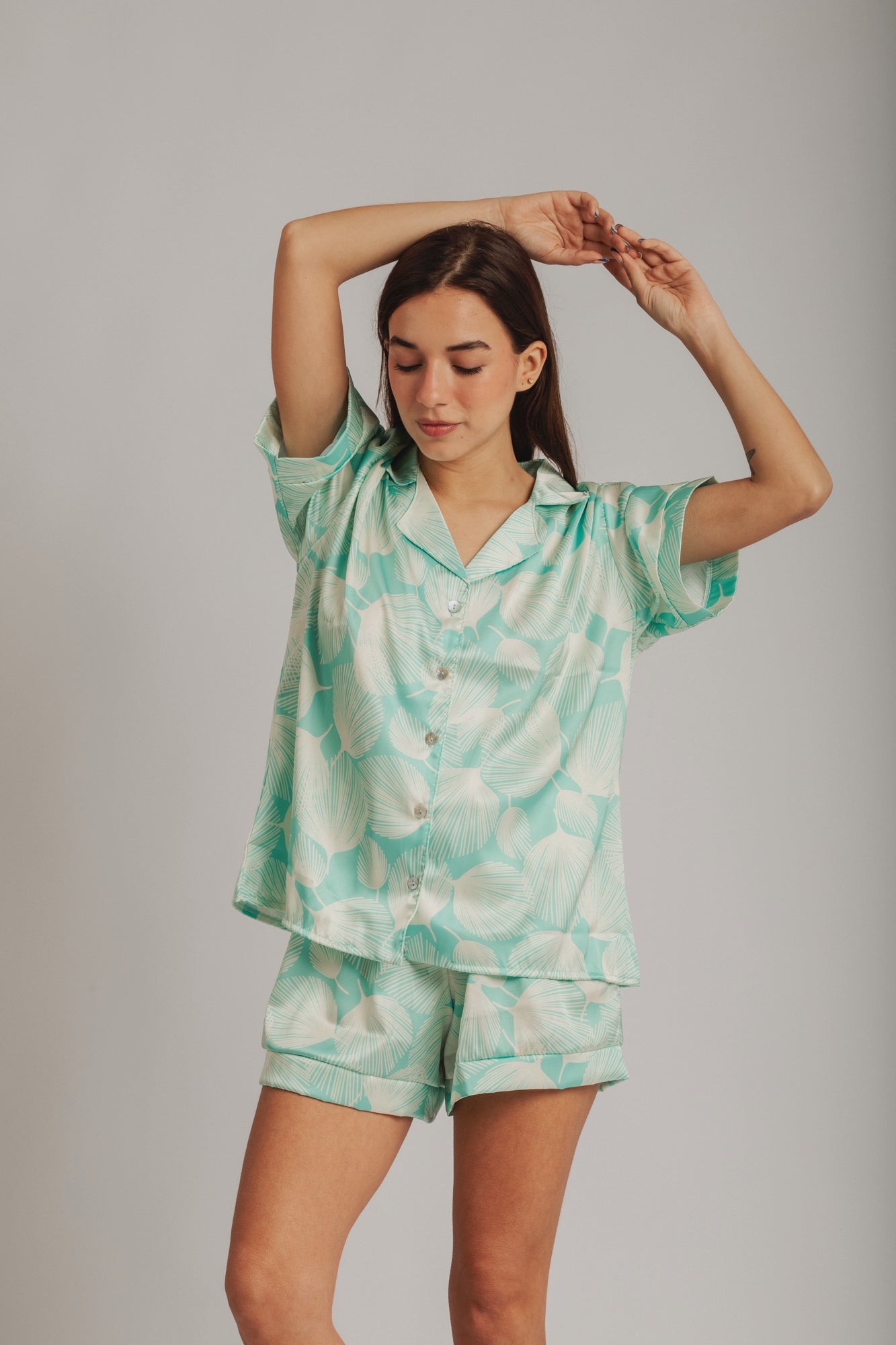 PIJAMA HANNAH VERDE AGUA - SEDA