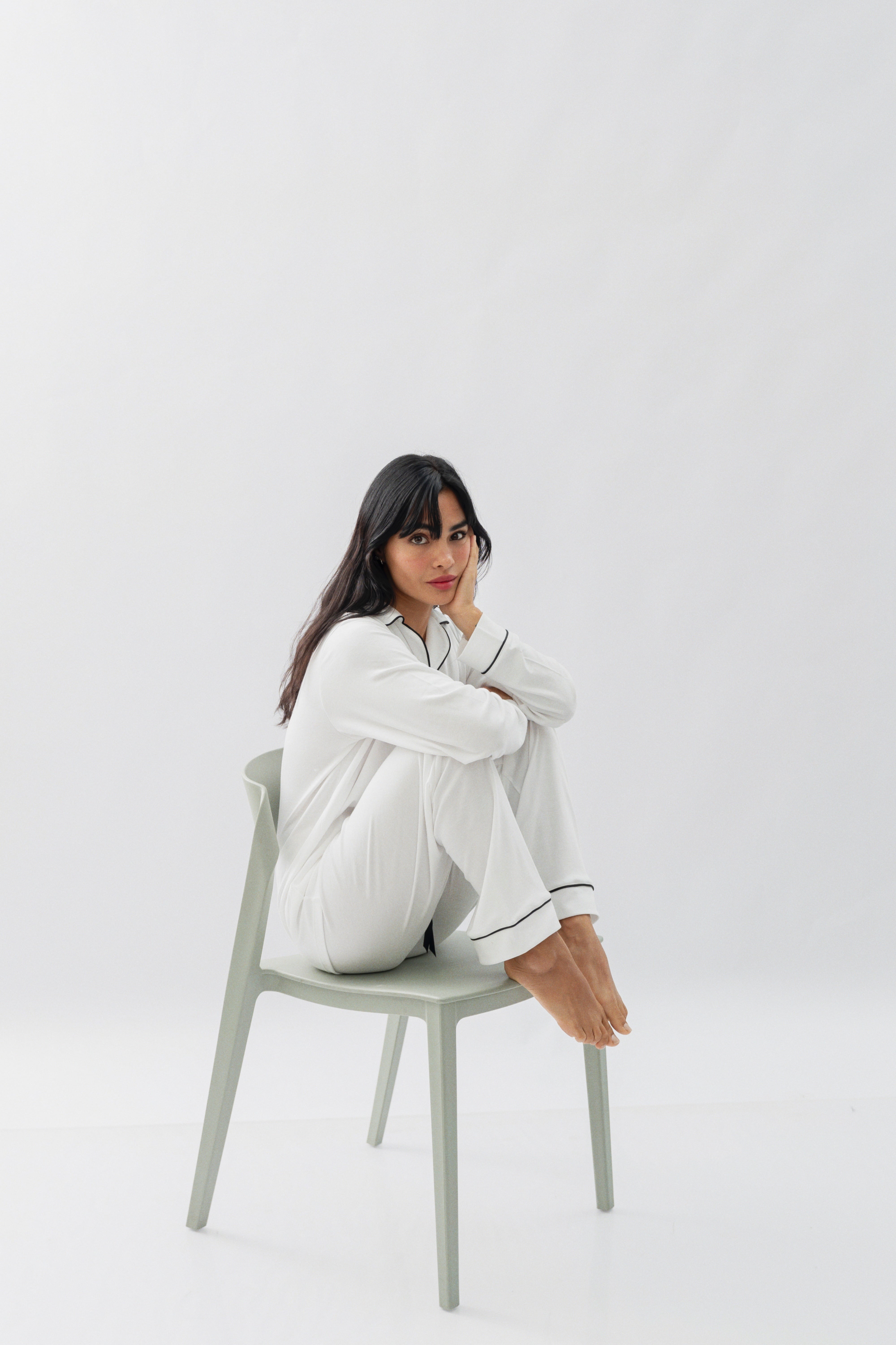 PIJAMA NAIROBI BLANCA - ALGODÓN PIMA