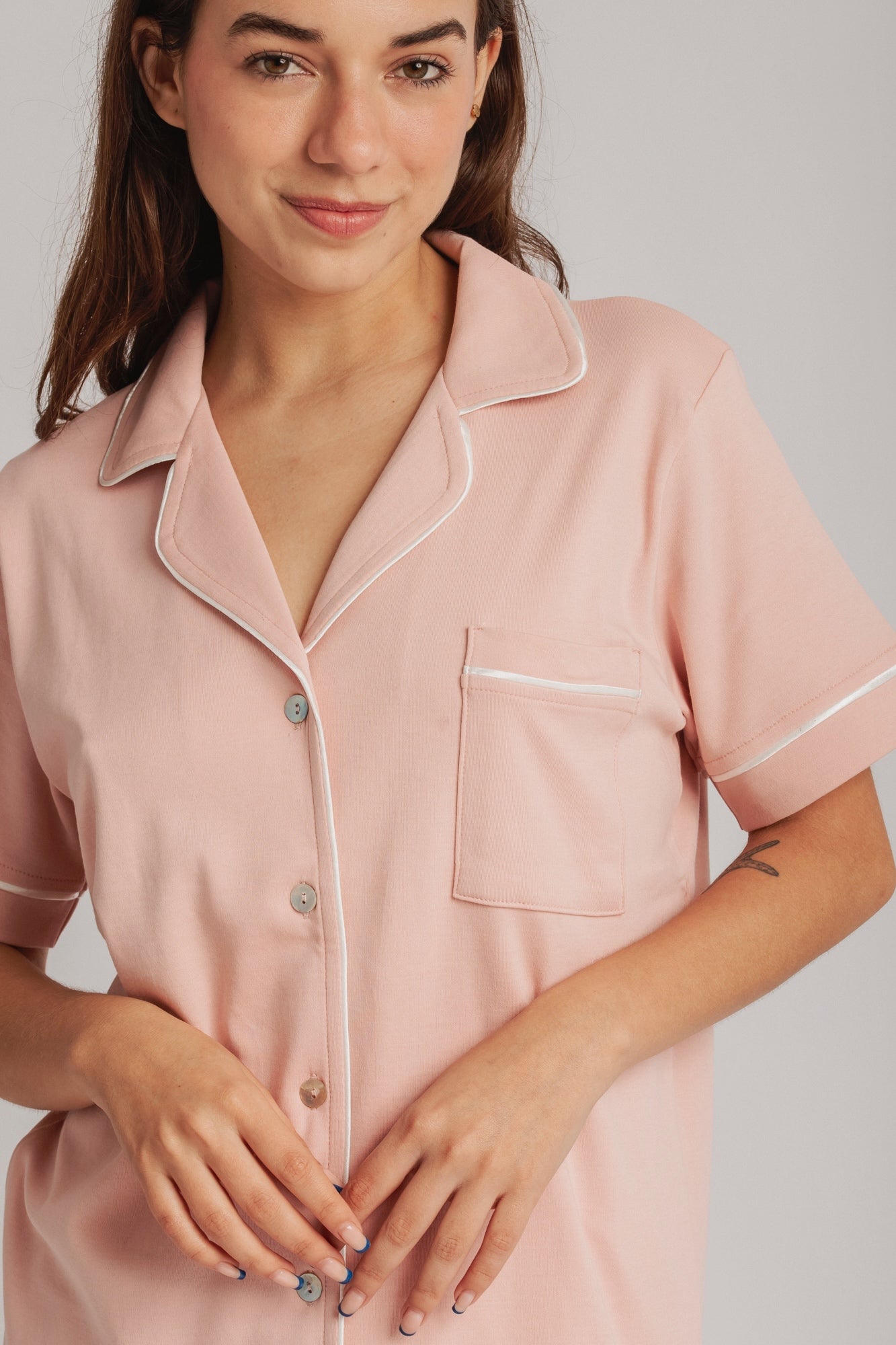 PIJAMA SOPHIE PALO ROSA - ALGODÓN PIMA