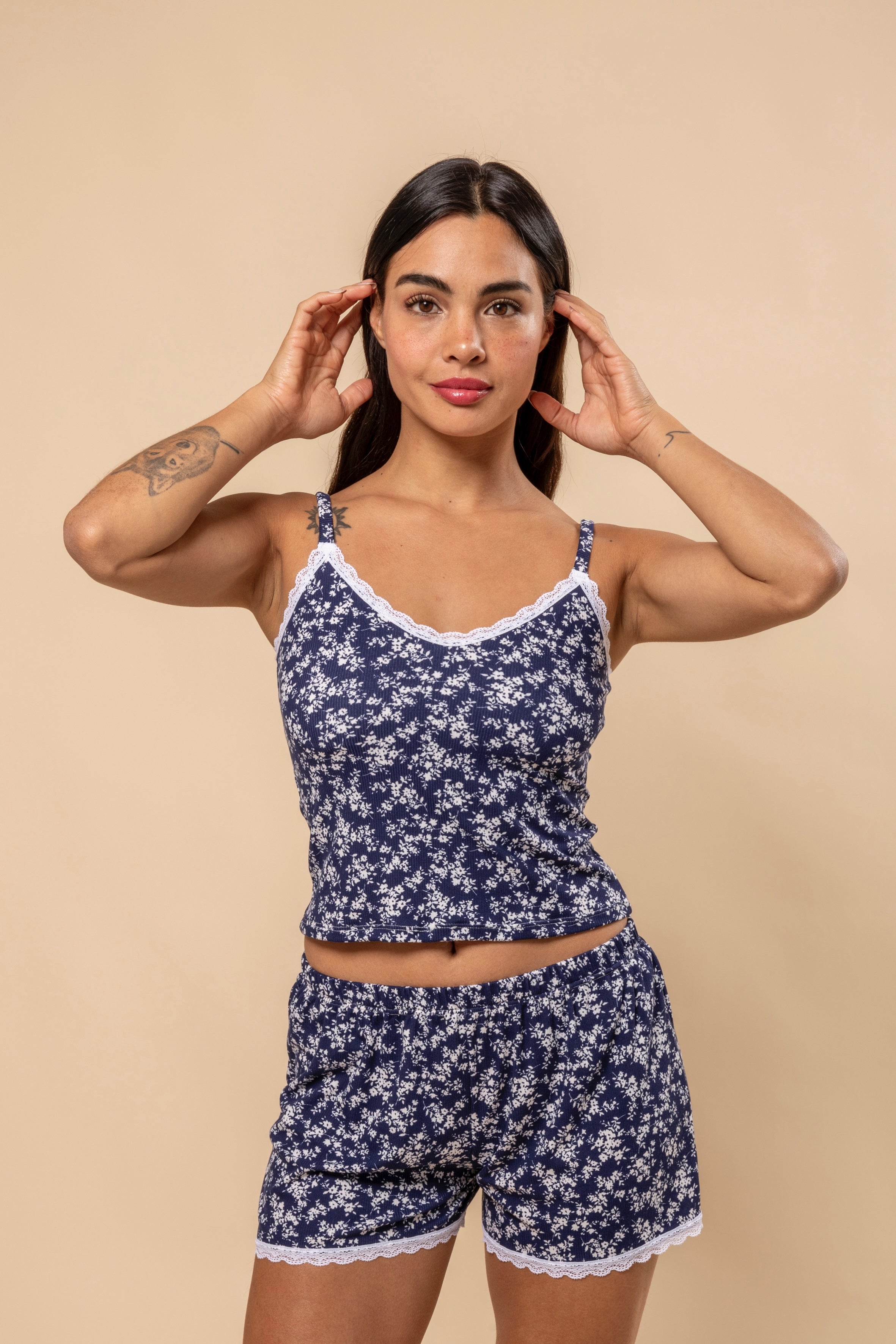 PIJAMA LINA BLUE FLOWERS