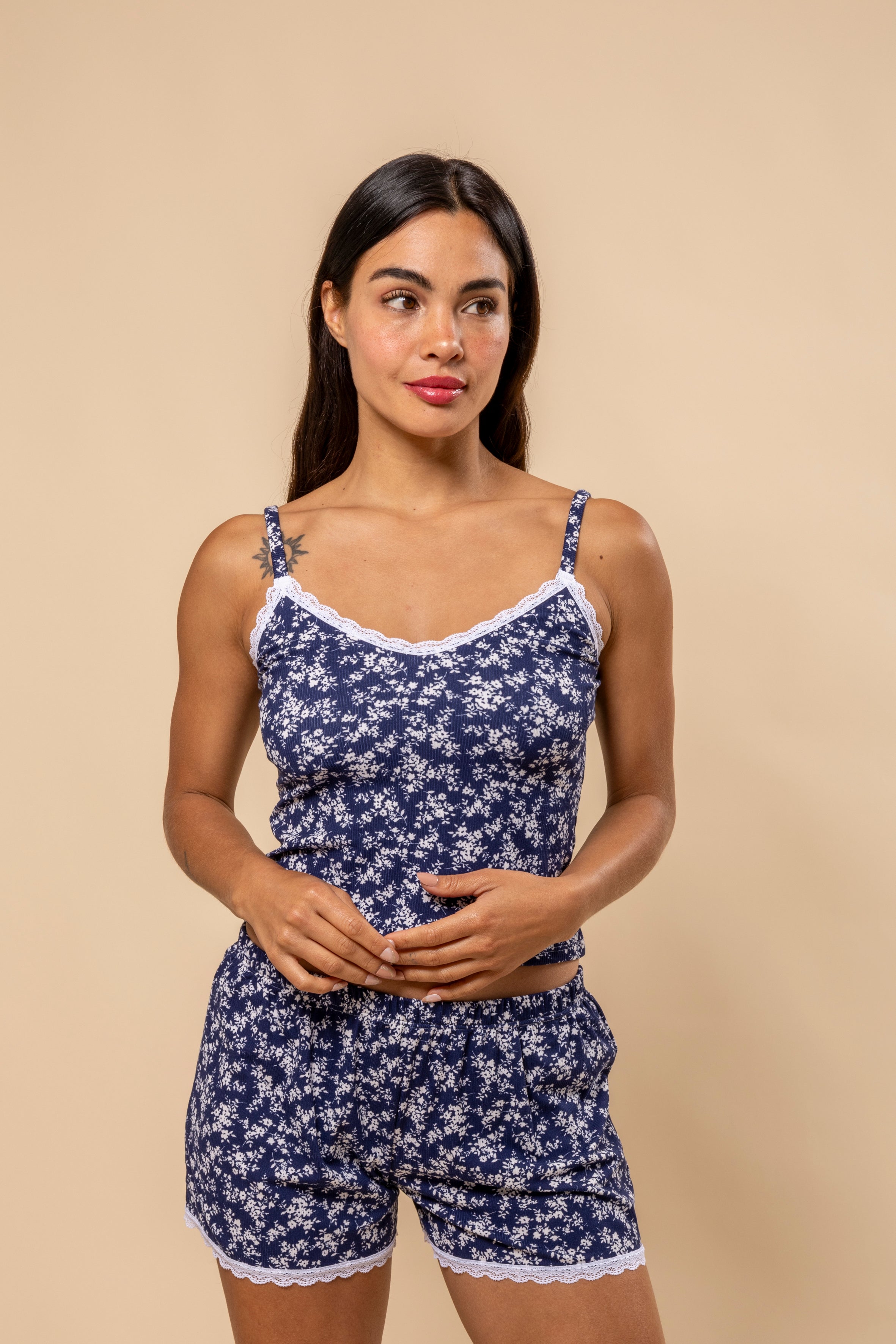 PIJAMA LINA BLUE FLOWERS