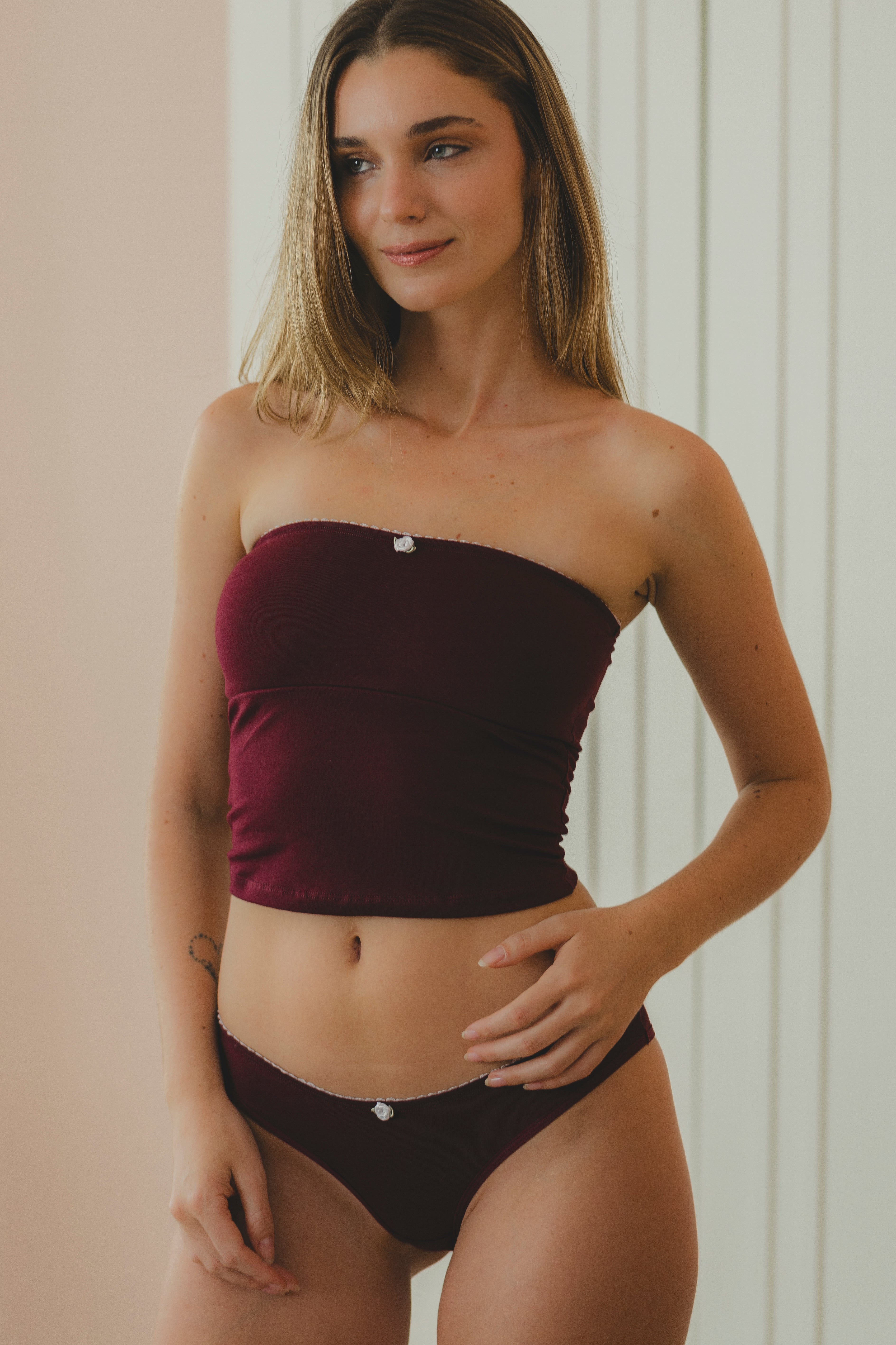 Strappless Giorgia Vino - Algodón Pima