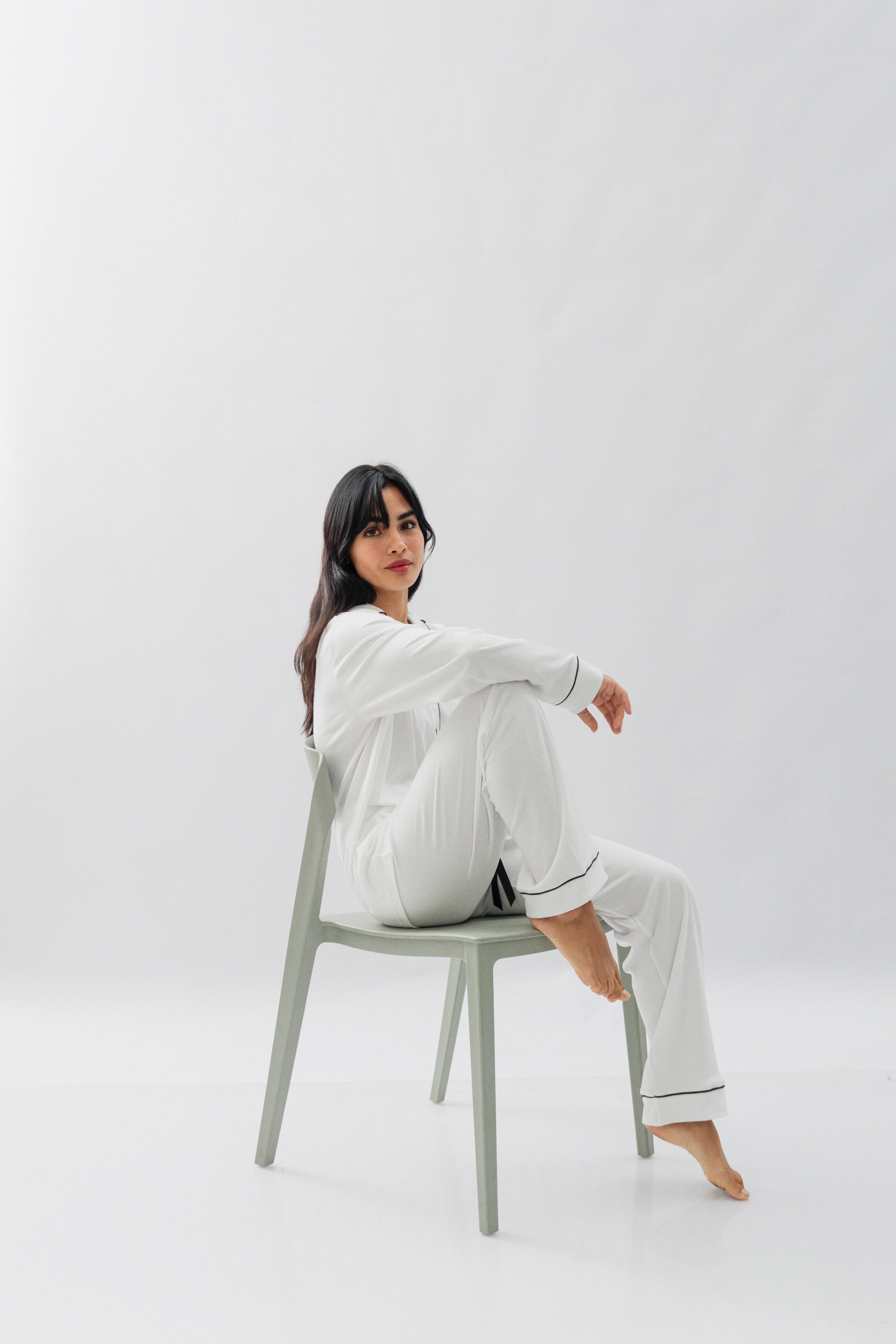 PIJAMA NAIROBI BLANCA - ALGODÓN PIMA