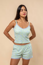 PIJAMA LINA BABY BLUE FLOWERS