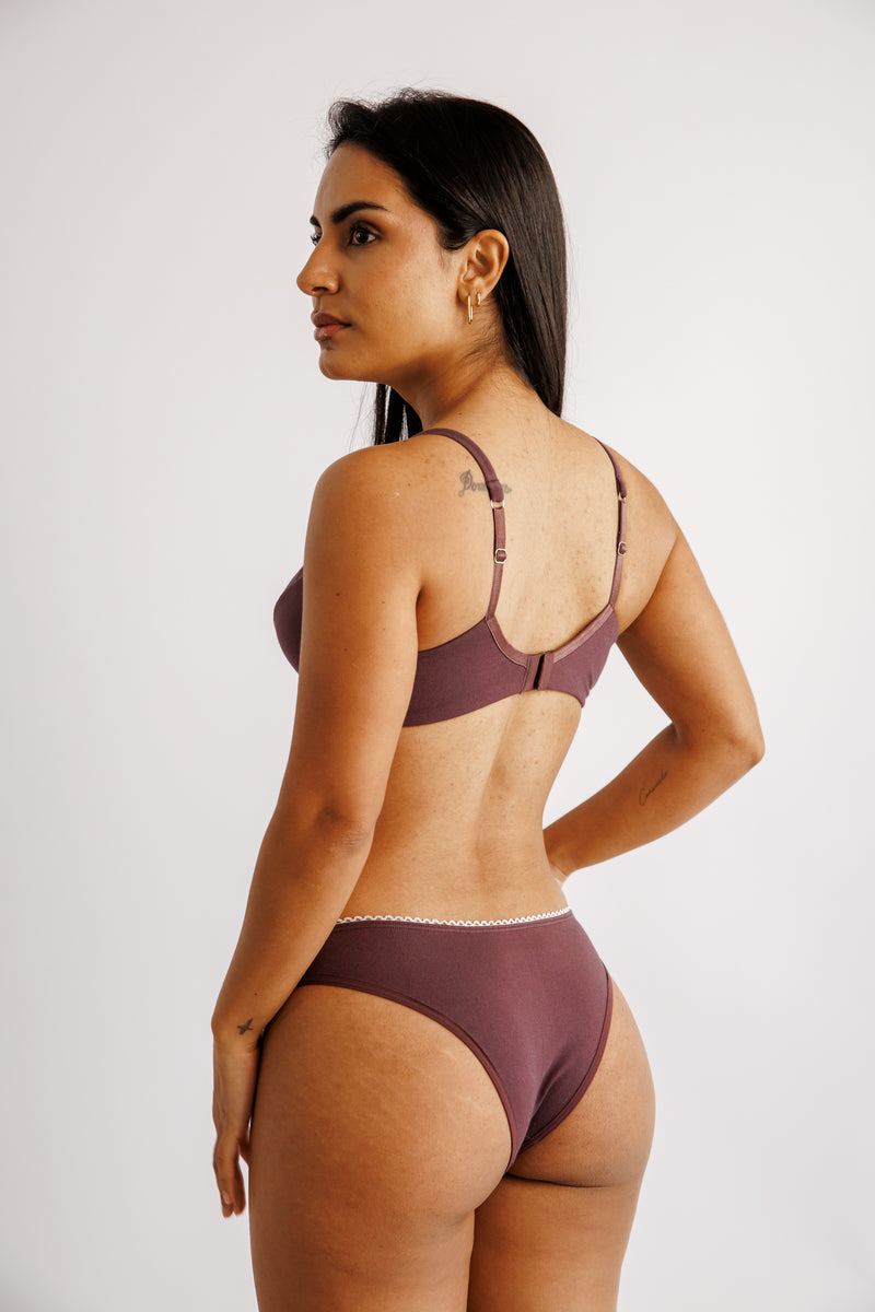 Bralette Giorgia Uva - Algodón Pima