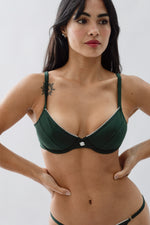 BRALETTE GIORGIA BALCONETTE VERDE BOTELLA