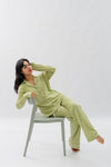 PIJAMA NAIROBI VERDE SAGE - ALGODÓN PIMA