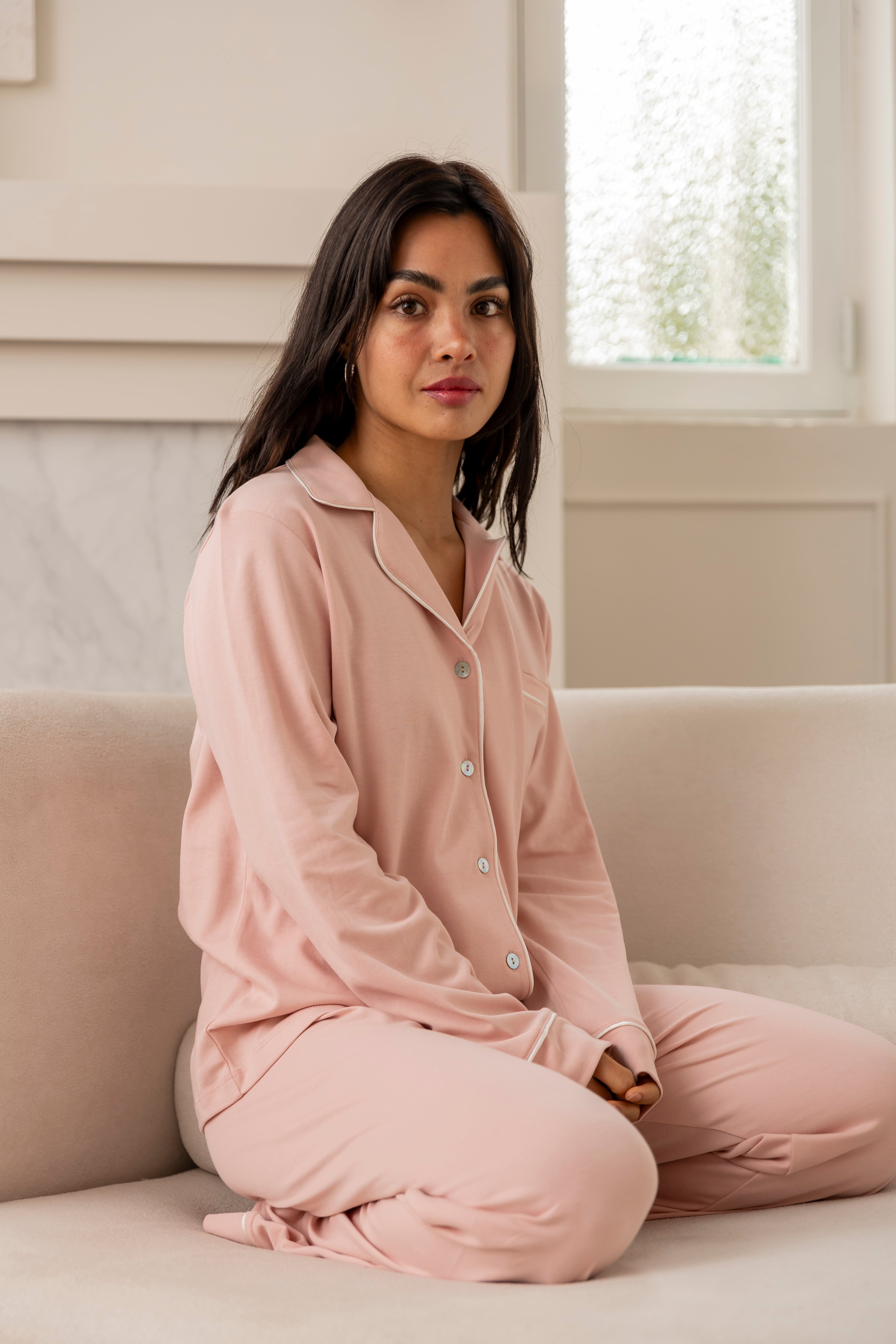 PIJAMA NAIROBI ROSA - ALGODÓN PIMA