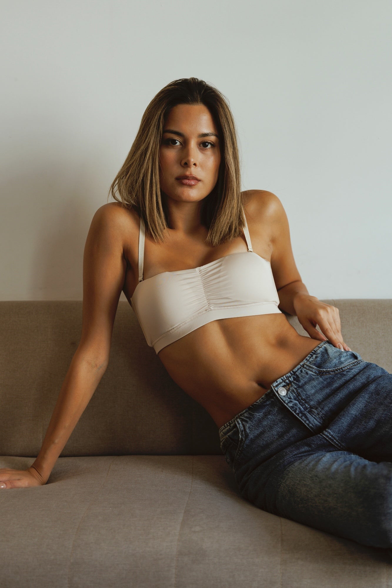 STRAPPLES TOP IVY BEIGE