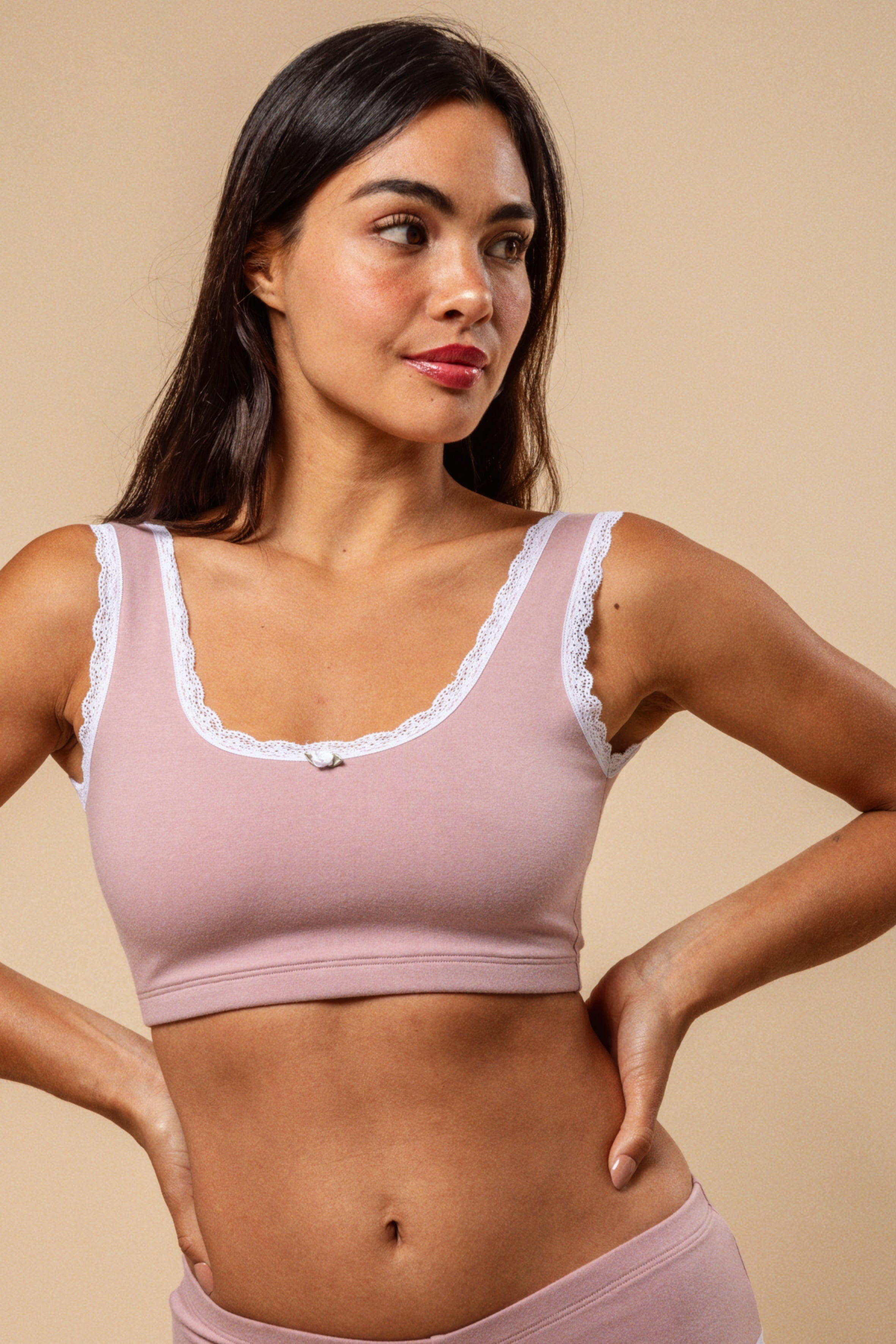 BRALETTE ZARA PALO ROSA - ALGODÓN PIMA
