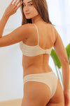 BRALETTE MÍA HUESO - ALGODÓN PIMA