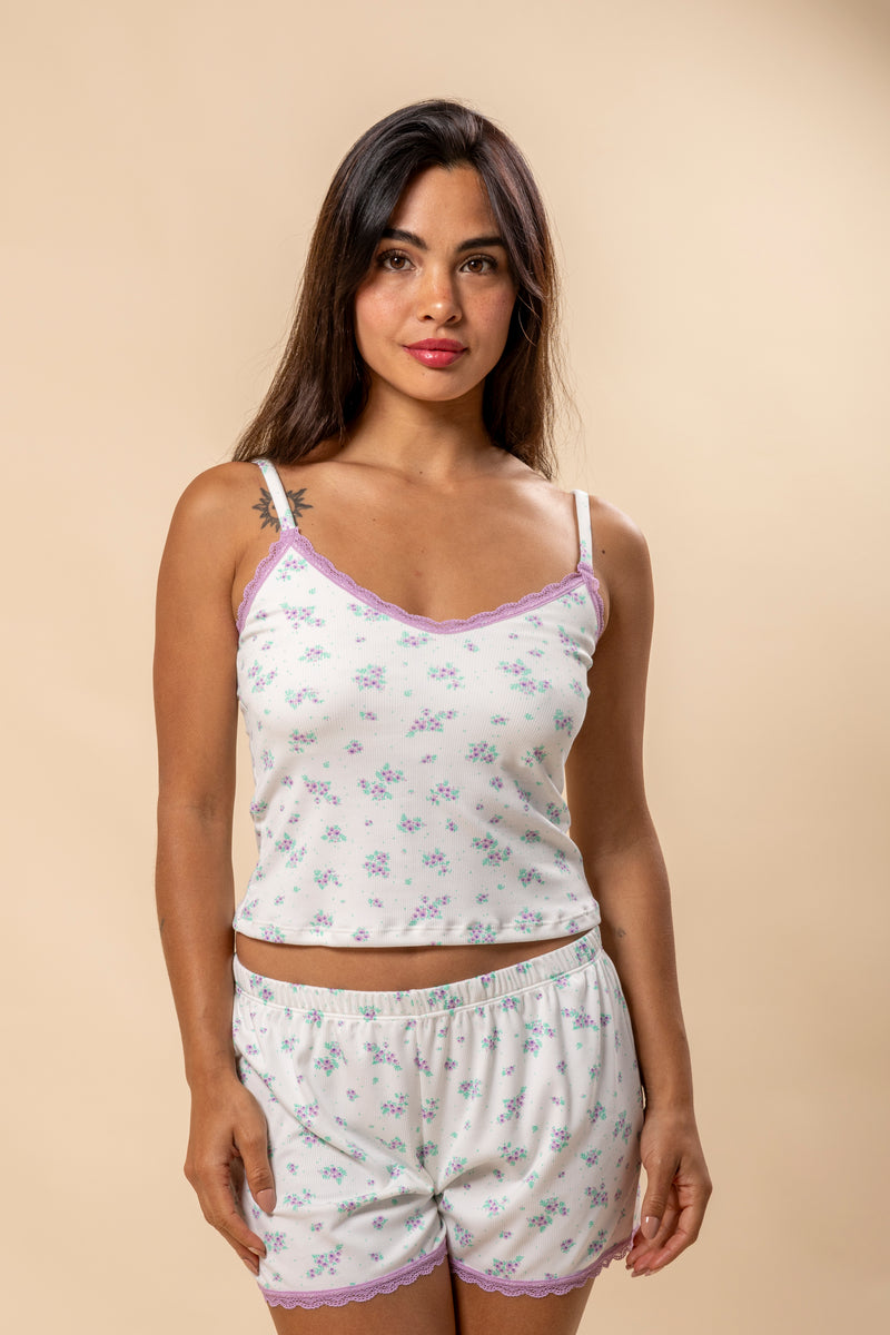 PIJAMA LINA LILAC FLOWERS