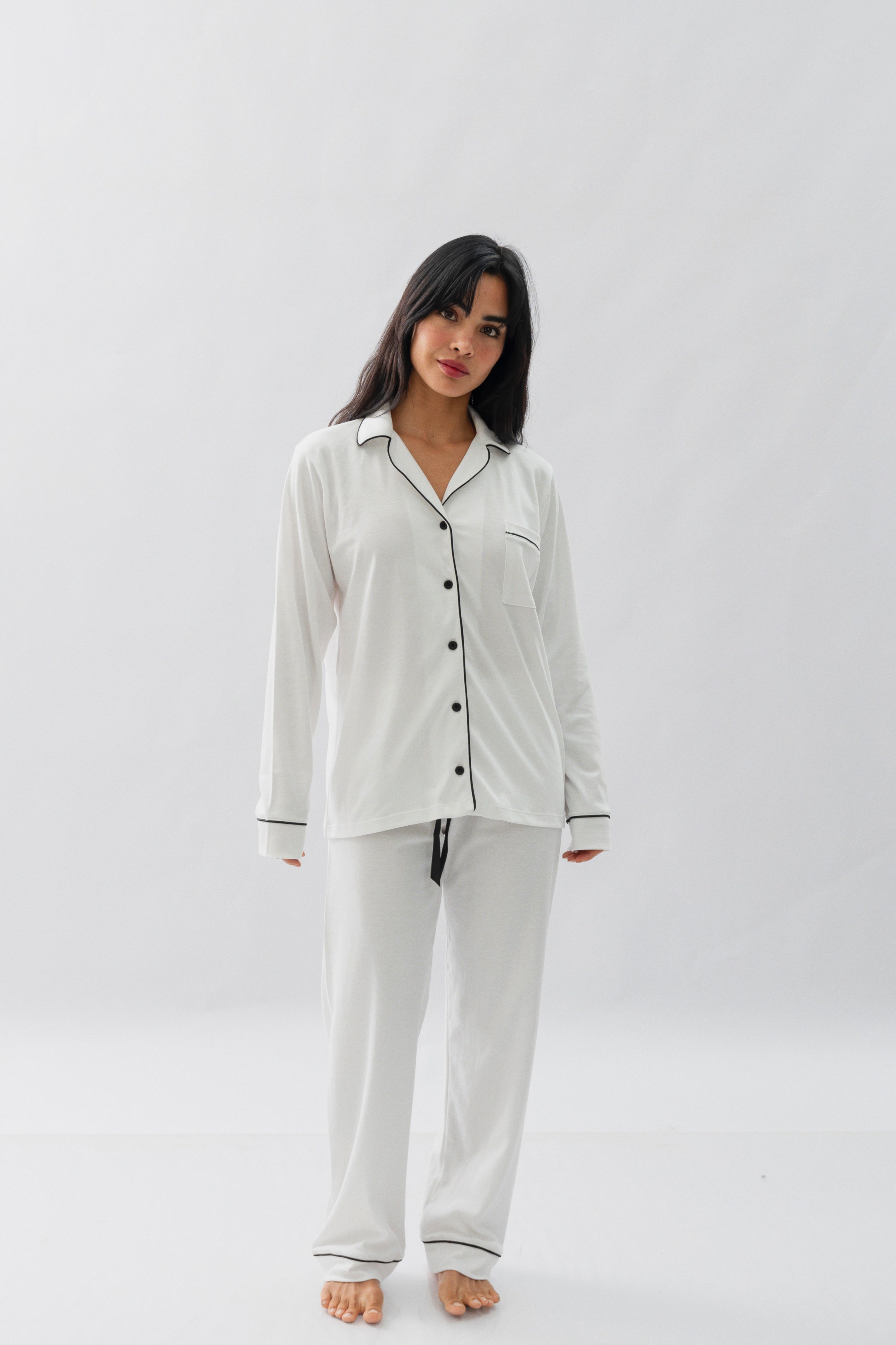 PIJAMA NAIROBI BLANCA - ALGODÓN PIMA