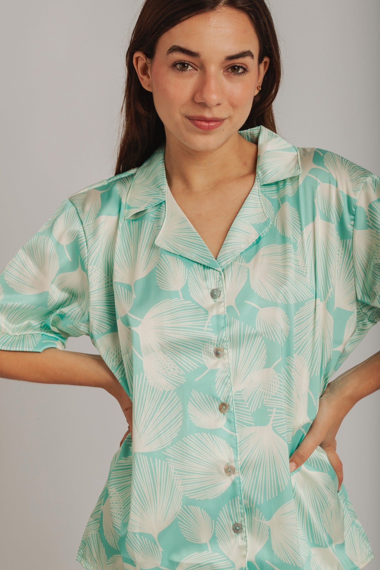 PIJAMA HANNAH VERDE AGUA - SEDA