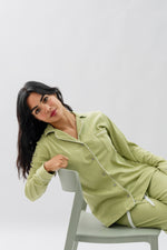 PIJAMA NAIROBI VERDE SAGE - ALGODÓN PIMA
