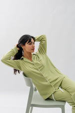 PIJAMA NAIROBI VERDE SAGE - ALGODÓN PIMA