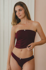 STRAPLESS GIORGIA VINO - ALGODÓN PIMA