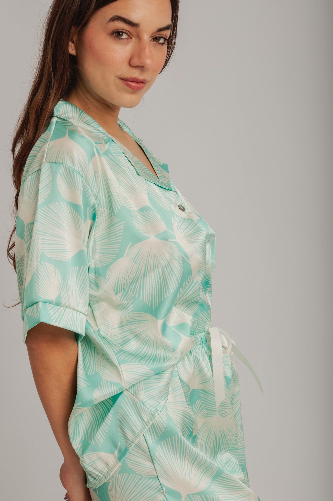 PIJAMA HANNAH VERDE AGUA - SEDA