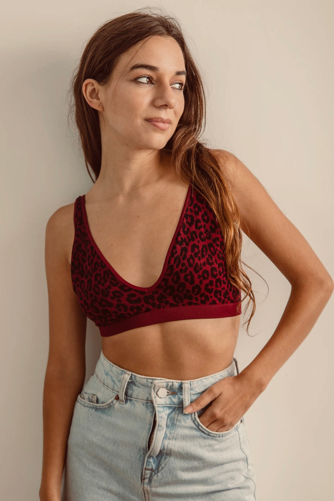 BRALETTE MIA ANIMAL PRINT VINO